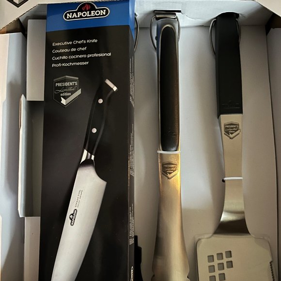 BBQ UTENTILS INCLUDING AN EXECUTIVE CHEF'S KNIFE - Picture 1 of 1